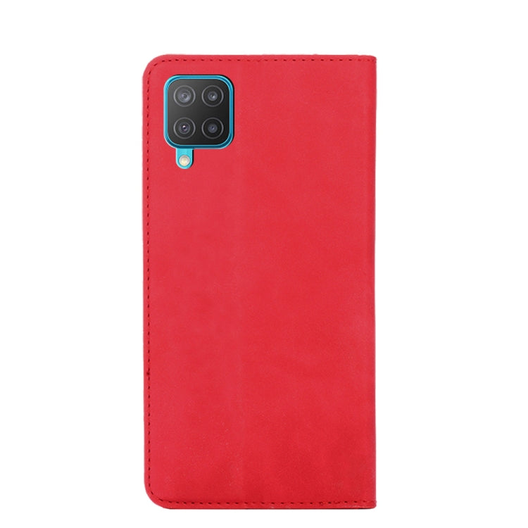 For Samsung Galaxy M12/F12 Skin Feel Magnetic Horizontal Flip Leather Phone Case