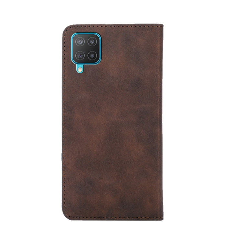 For Samsung Galaxy M12/F12 Skin Feel Magnetic Horizontal Flip Leather Phone Case