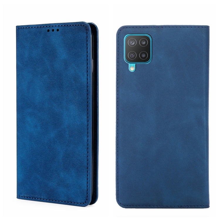 For Samsung Galaxy M12/F12 Skin Feel Magnetic Horizontal Flip Leather Phone Case