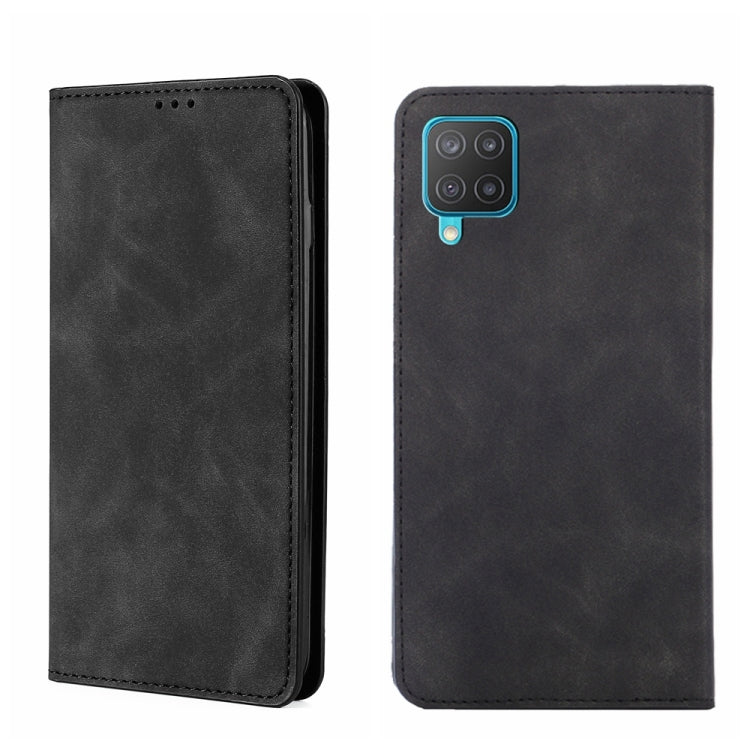 For Samsung Galaxy M12/F12 Skin Feel Magnetic Horizontal Flip Leather Phone Case