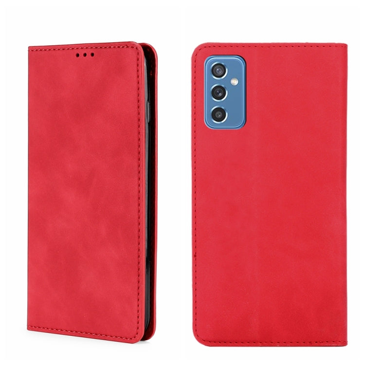 For Samsung Galaxy M52 5G Skin Feel Magnetic Horizontal Flip Leather Phone Case
