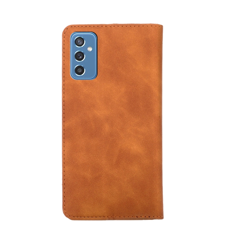 For Samsung Galaxy M52 5G Skin Feel Magnetic Horizontal Flip Leather Phone Case