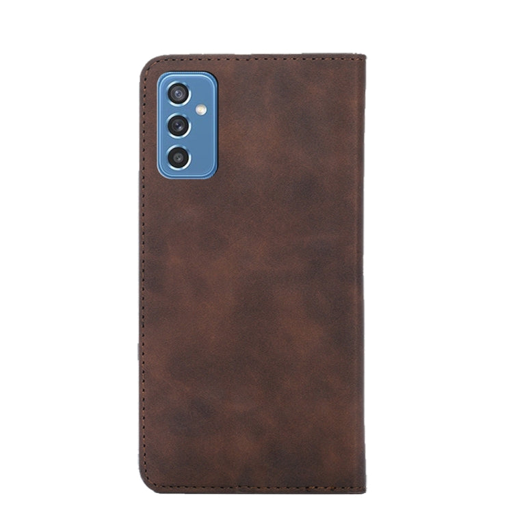 For Samsung Galaxy M52 5G Skin Feel Magnetic Horizontal Flip Leather Phone Case