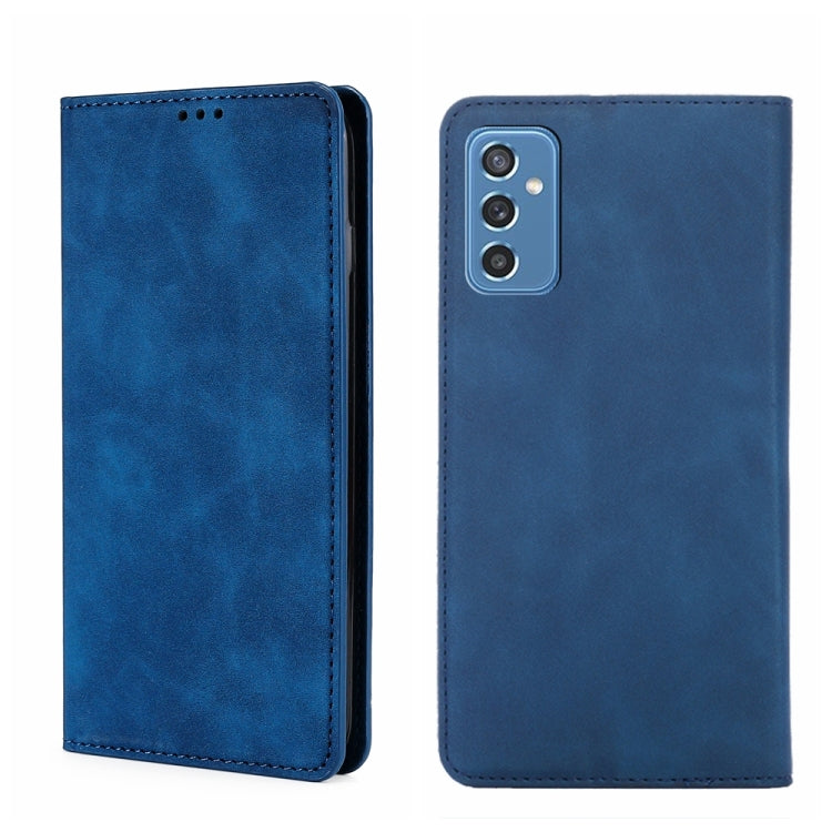 For Samsung Galaxy M52 5G Skin Feel Magnetic Horizontal Flip Leather Phone Case