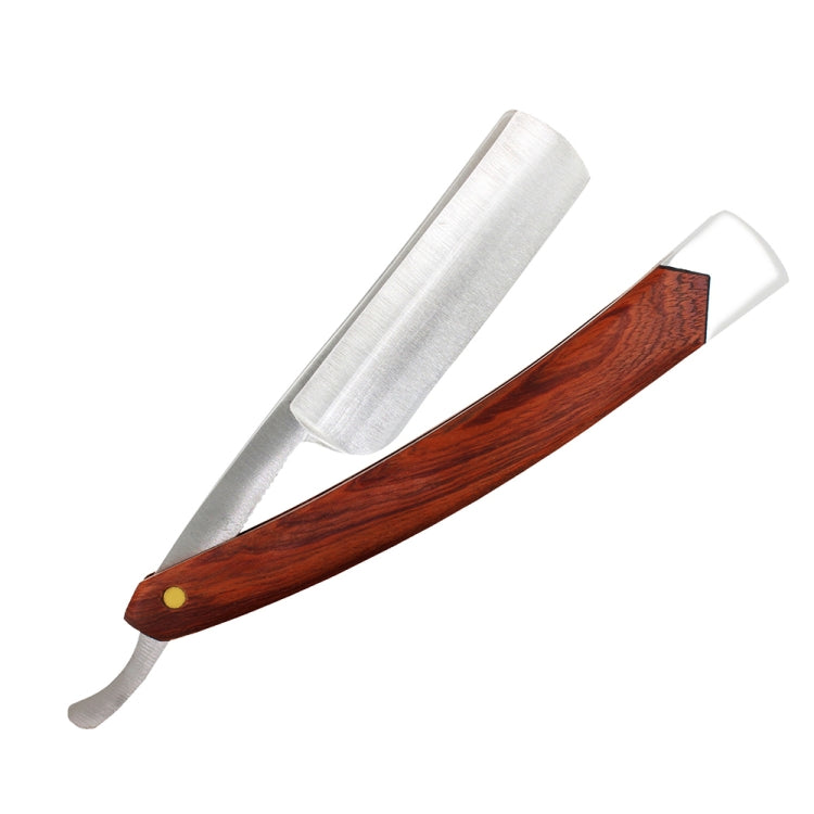 Z-14 Straight Edge Razor Folding Manual Shaving Shaver Beard Cutter with Wood Handle(Brown)