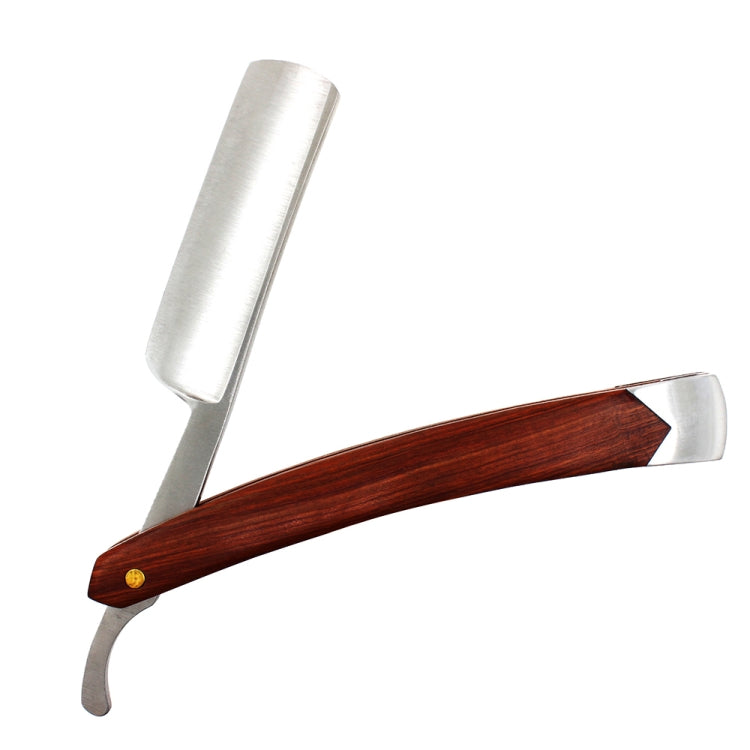 Z-14 Straight Edge Razor Folding Manual Shaving Shaver Beard Cutter with Wood Handle(Brown)