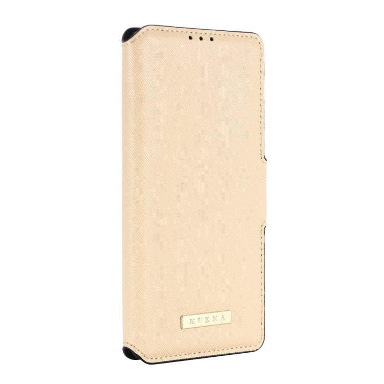 For Motorola Moto E7 Power MUXMA MX115 Cross Texture Oil Edge Flip Leather Phone Case
