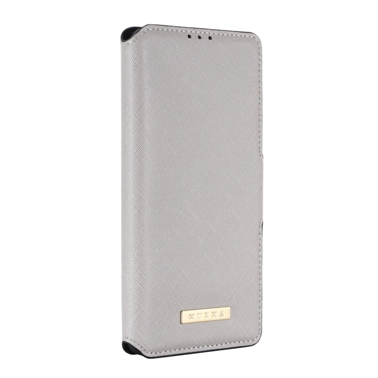 For Motorola Moto E7 Power MUXMA MX115 Cross Texture Oil Edge Flip Leather Phone Case