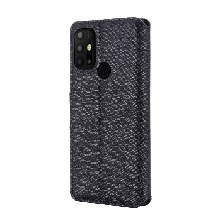 For Motorola Moto G30 / G10 MUXMA MX115 Cross Texture Oil Edge Flip Leather Phone Case