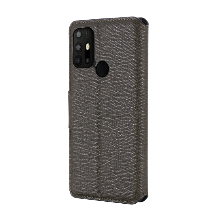 For Motorola Moto G30 / G10 MUXMA MX115 Cross Texture Oil Edge Flip Leather Phone Case
