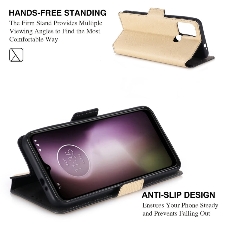 For Motorola Moto G30 / G10 MUXMA MX115 Cross Texture Oil Edge Flip Leather Phone Case