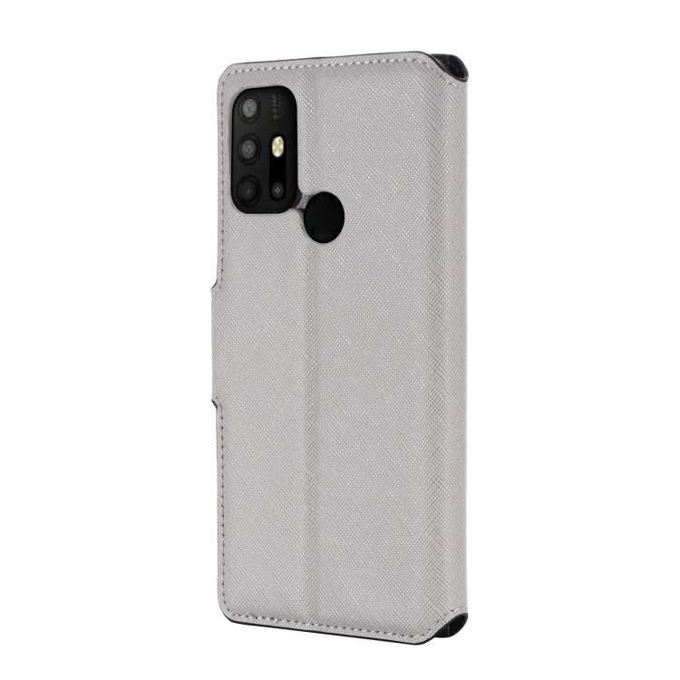For Motorola Moto G30 / G10 MUXMA MX115 Cross Texture Oil Edge Flip Leather Phone Case
