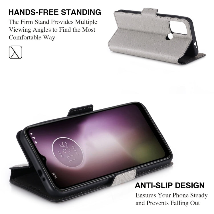 For Motorola Moto G30 / G10 MUXMA MX115 Cross Texture Oil Edge Flip Leather Phone Case
