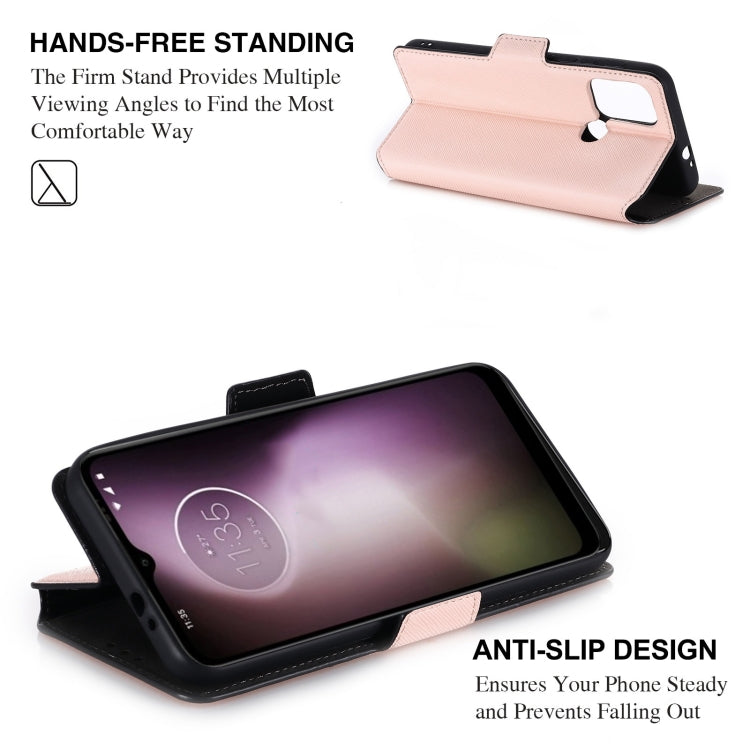 For Motorola Moto G30 / G10 MUXMA MX115 Cross Texture Oil Edge Flip Leather Phone Case