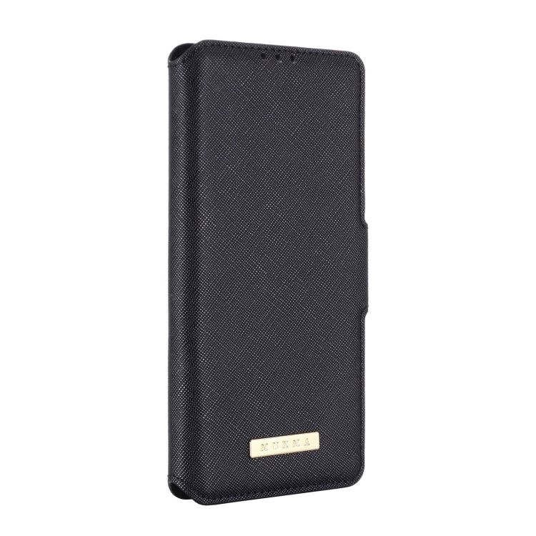 For Motorola Moto G100 MUXMA MX115 Cross Texture Oil Edge Flip Leather Phone Case