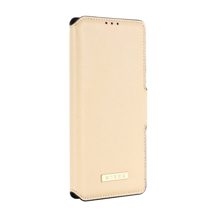 For Motorola Moto G100 MUXMA MX115 Cross Texture Oil Edge Flip Leather Phone Case