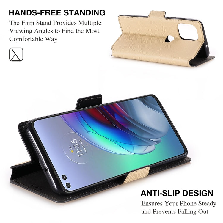 For Motorola Moto G100 MUXMA MX115 Cross Texture Oil Edge Flip Leather Phone Case