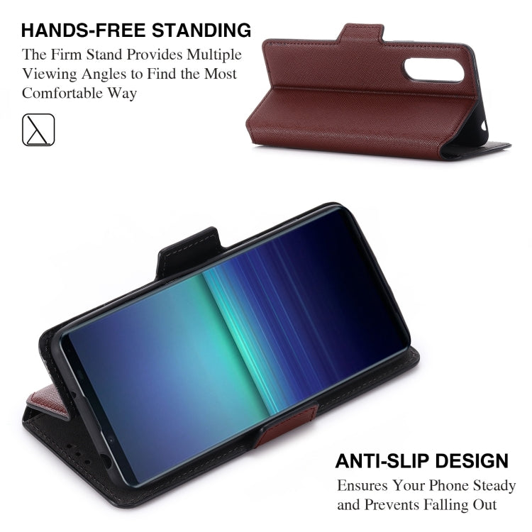 For Sony Xperia 5 II MUXMA MX115 Cross Texture Oil Edge Flip Leather Phone Case