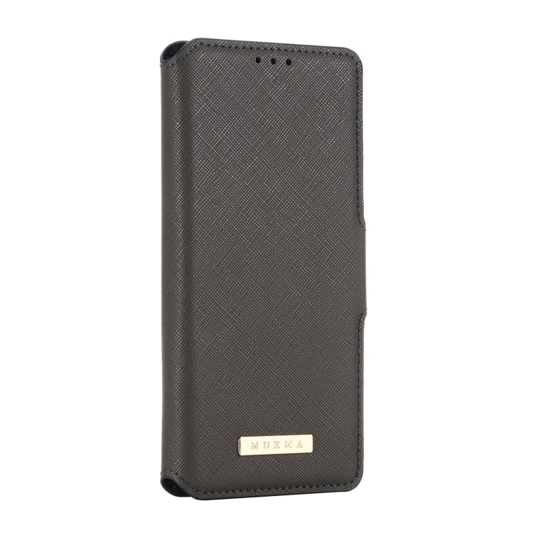 For Sony Xperia 5 II MUXMA MX115 Cross Texture Oil Edge Flip Leather Phone Case