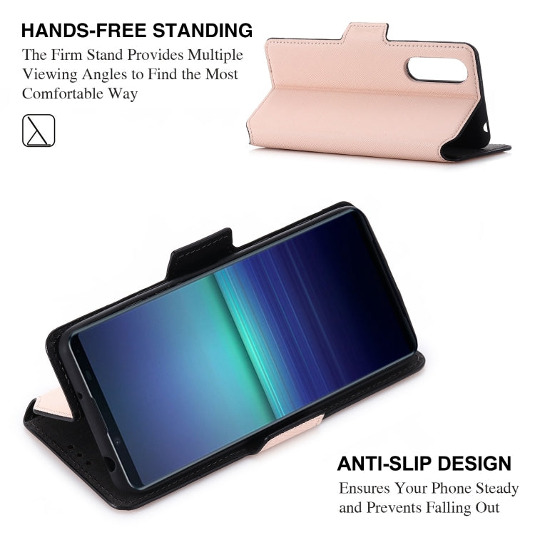 For Sony Xperia 5 II MUXMA MX115 Cross Texture Oil Edge Flip Leather Phone Case