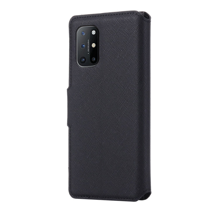 For OnePlus 8T MUXMA MX115 Cross Texture Oil Edge Flip Leather Phone Case