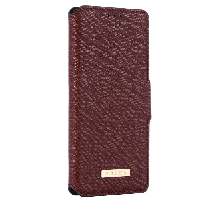 For OnePlus 8T MUXMA MX115 Cross Texture Oil Edge Flip Leather Phone Case