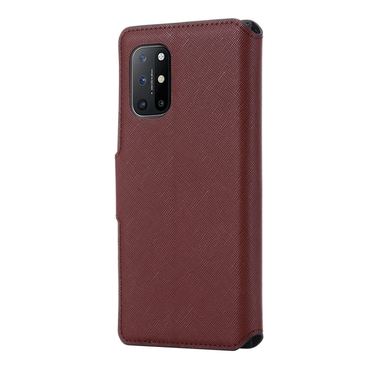 For OnePlus 8T MUXMA MX115 Cross Texture Oil Edge Flip Leather Phone Case