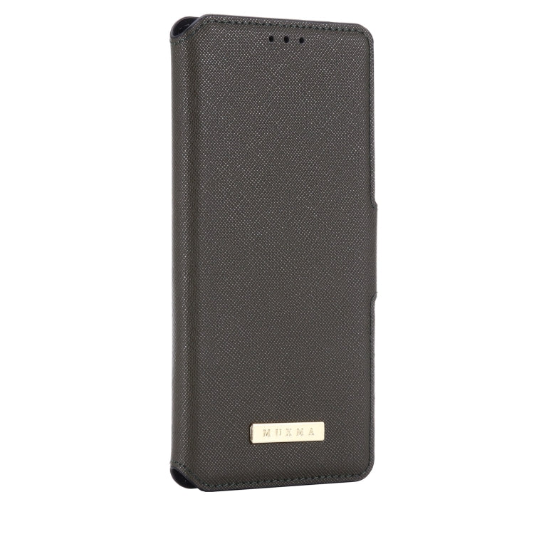 For OnePlus 8T MUXMA MX115 Cross Texture Oil Edge Flip Leather Phone Case