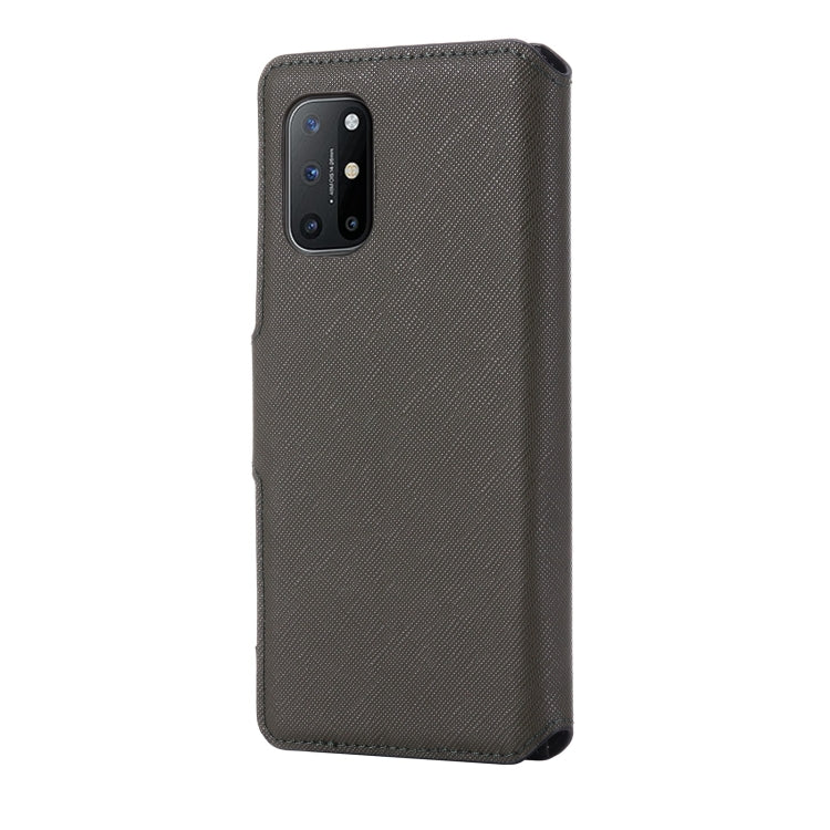 For OnePlus 8T MUXMA MX115 Cross Texture Oil Edge Flip Leather Phone Case