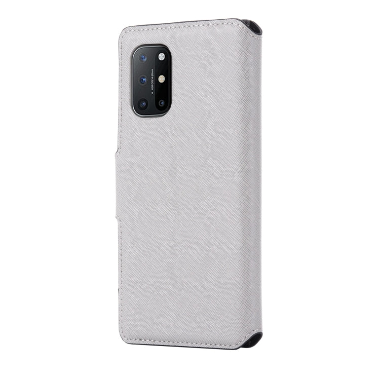 For OnePlus 8T MUXMA MX115 Cross Texture Oil Edge Flip Leather Phone Case