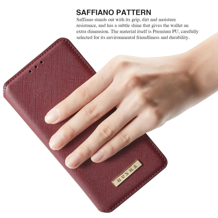 For OnePlus 9 MUXMA MX115 Cross Texture Oil Edge Flip Leather Phone Case