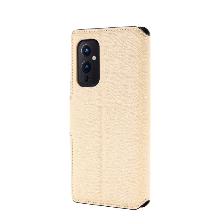 For OnePlus 9 MUXMA MX115 Cross Texture Oil Edge Flip Leather Phone Case