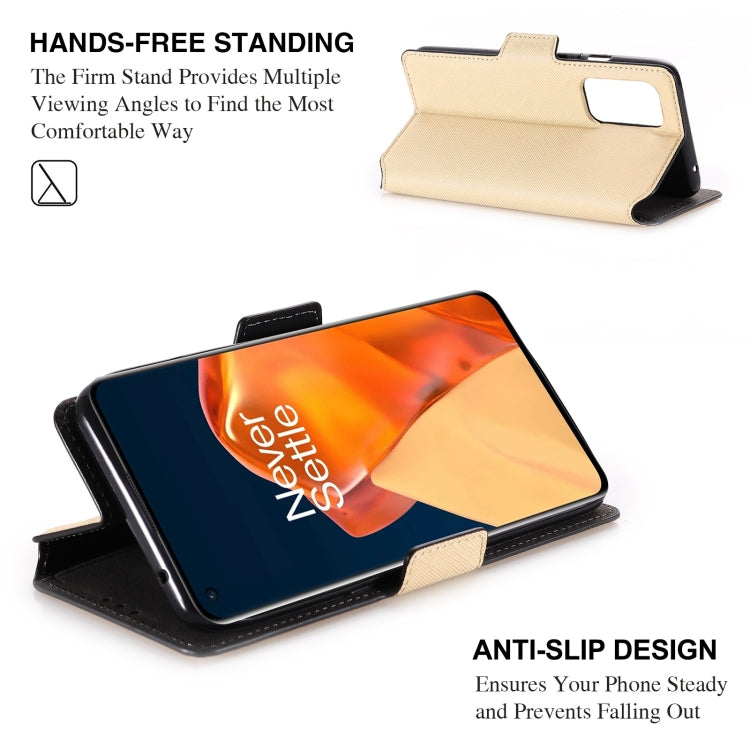 For OnePlus 9 MUXMA MX115 Cross Texture Oil Edge Flip Leather Phone Case
