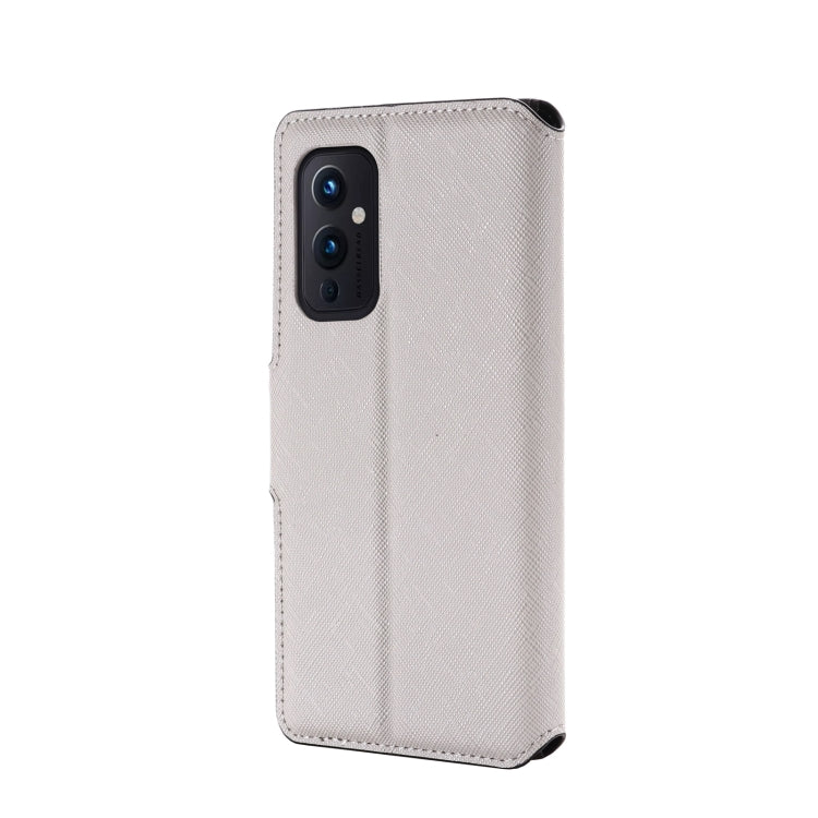 For OnePlus 9 MUXMA MX115 Cross Texture Oil Edge Flip Leather Phone Case