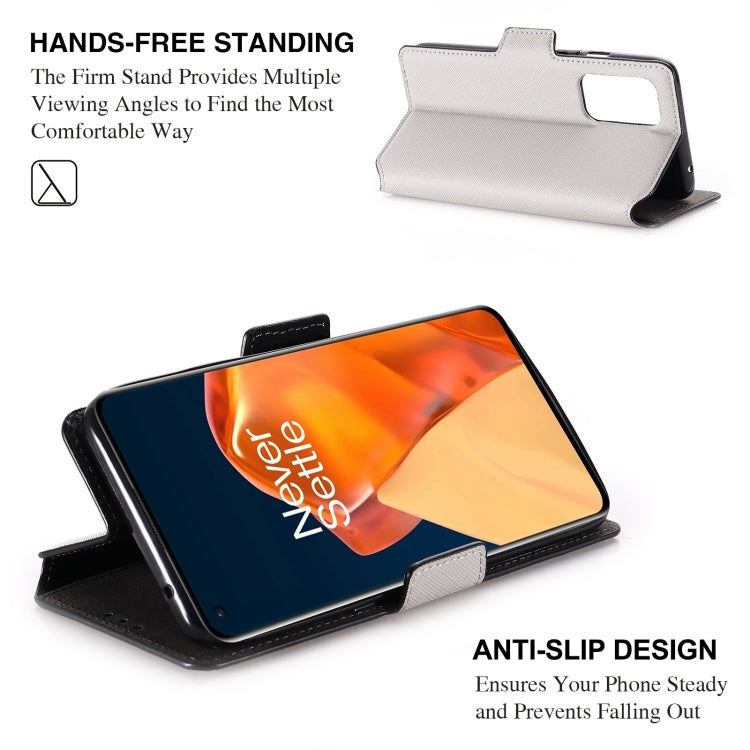 For OnePlus 9 MUXMA MX115 Cross Texture Oil Edge Flip Leather Phone Case