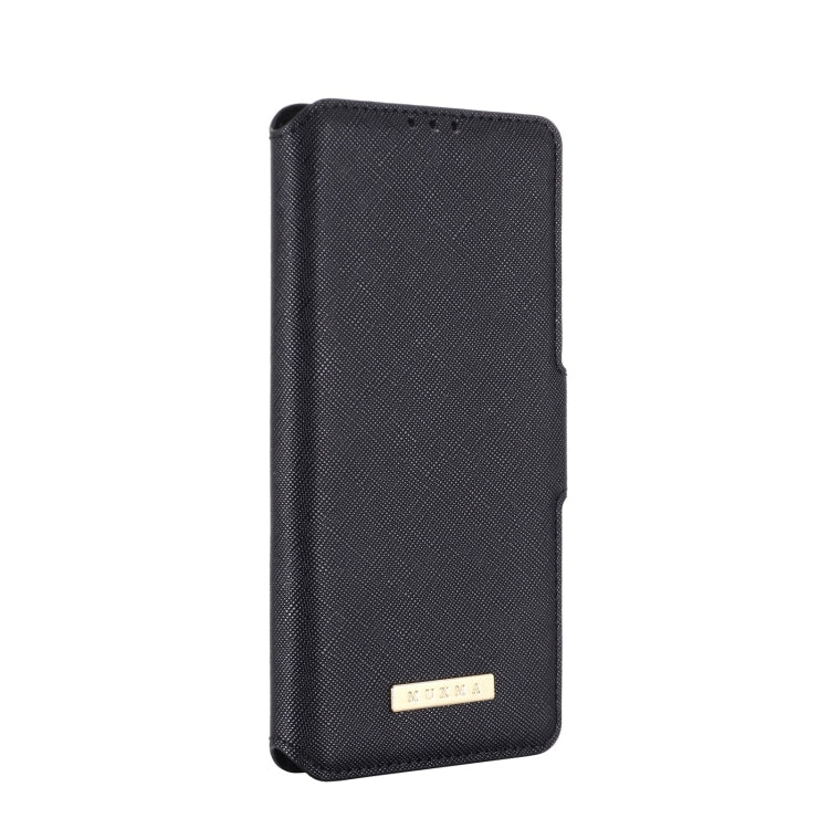 For OnePlus 9 Pro MUXMA MX115 Cross Texture Oil Edge Flip Leather Phone Case