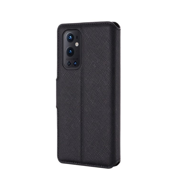 For OnePlus 9 Pro MUXMA MX115 Cross Texture Oil Edge Flip Leather Phone Case