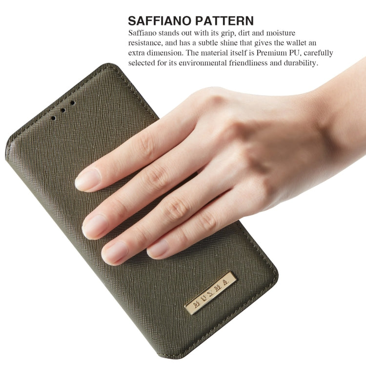 For OnePlus 9 Pro MUXMA MX115 Cross Texture Oil Edge Flip Leather Phone Case