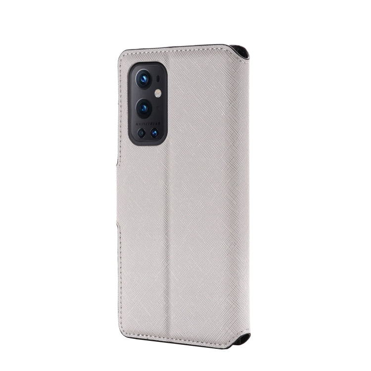 For OnePlus 9 Pro MUXMA MX115 Cross Texture Oil Edge Flip Leather Phone Case