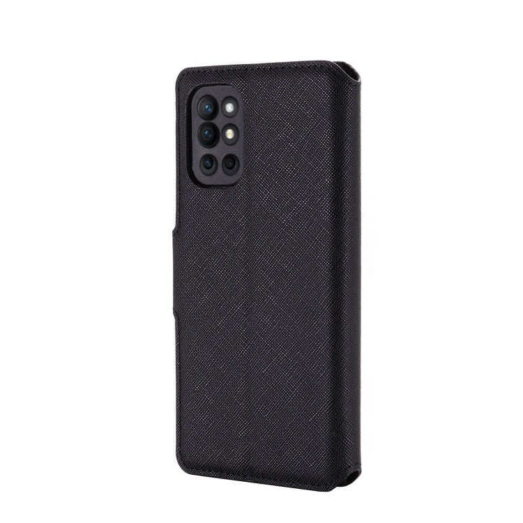For OnePlus 9R MUXMA MX115 Cross Texture Oil Edge Flip Leather Phone Case