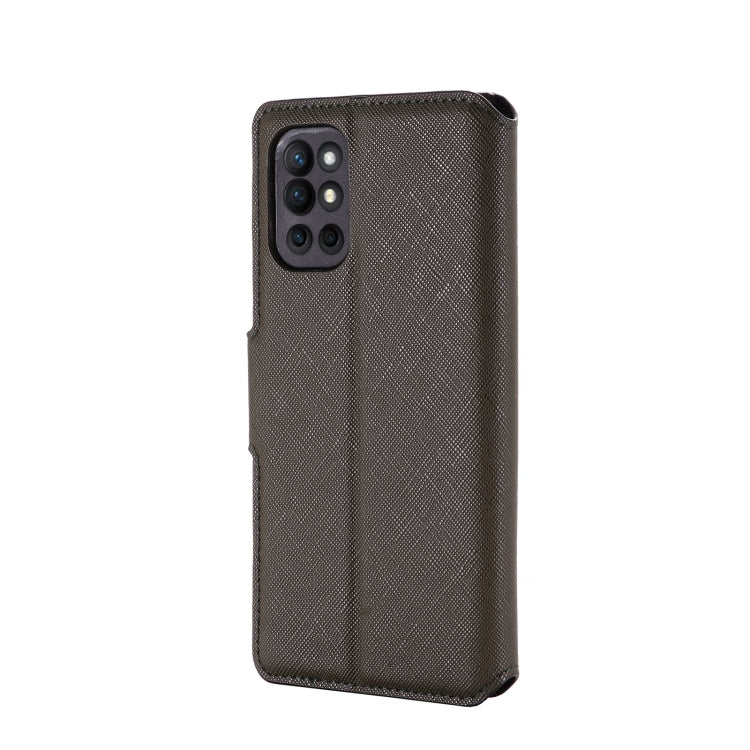 For OnePlus 9R MUXMA MX115 Cross Texture Oil Edge Flip Leather Phone Case