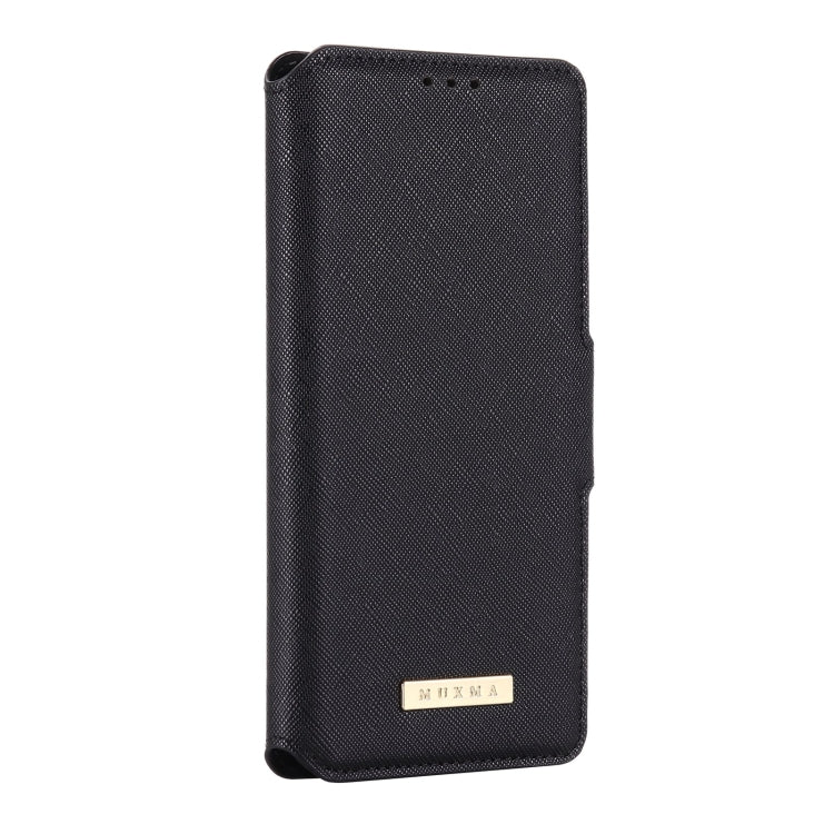 For OnePlus Nord N10 MUXMA MX115 Cross Texture Oil Edge Flip Leather Phone Case