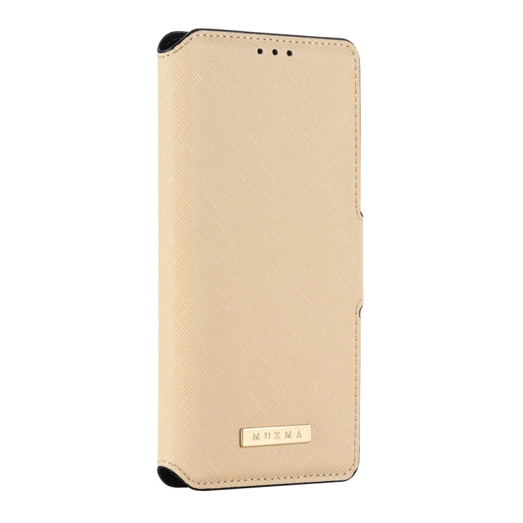 For OnePlus Nord N10 MUXMA MX115 Cross Texture Oil Edge Flip Leather Phone Case