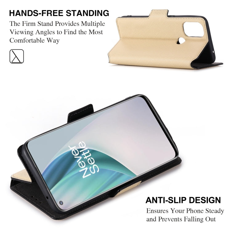 For OnePlus Nord N10 MUXMA MX115 Cross Texture Oil Edge Flip Leather Phone Case
