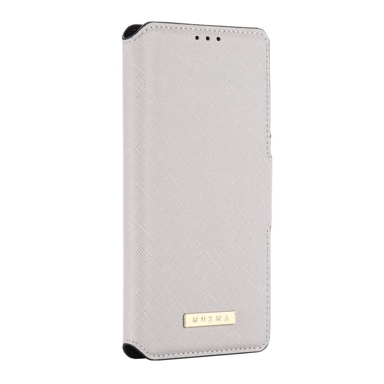 For OnePlus Nord N10 MUXMA MX115 Cross Texture Oil Edge Flip Leather Phone Case