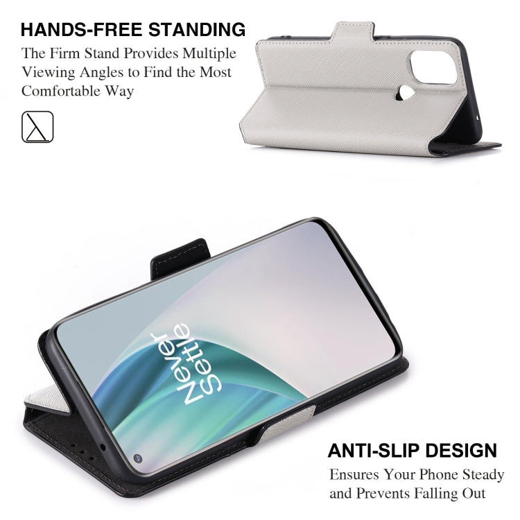 For OnePlus Nord N10 MUXMA MX115 Cross Texture Oil Edge Flip Leather Phone Case