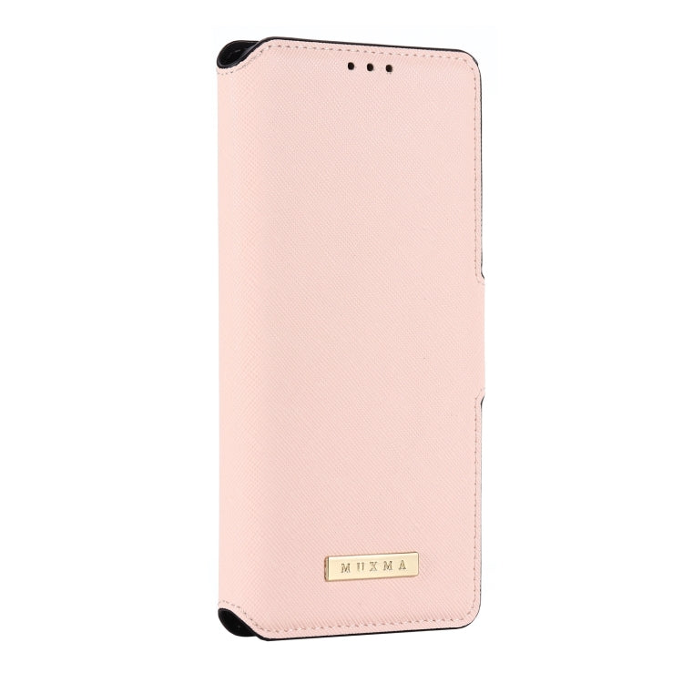 For OnePlus Nord N10 MUXMA MX115 Cross Texture Oil Edge Flip Leather Phone Case
