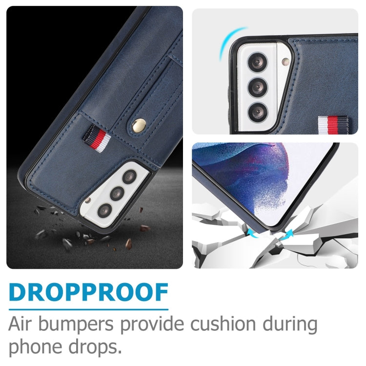 For Samsung Galaxy S22+ 5G Wristband Kickstand Wallet Leather Phone Case