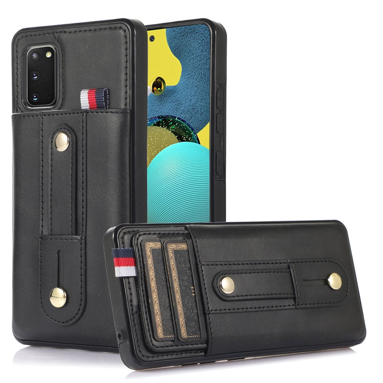 For Samsung Galaxy S20 Wristband Kickstand Wallet Leather Phone Case
