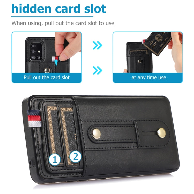 For Samsung Galaxy S20 Wristband Kickstand Wallet Leather Phone Case